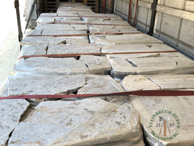 Bodenplatten - Muschelkalk Polygonalplatten antik 4 - Bpl-14801-03_04T - Steinbruch Huber